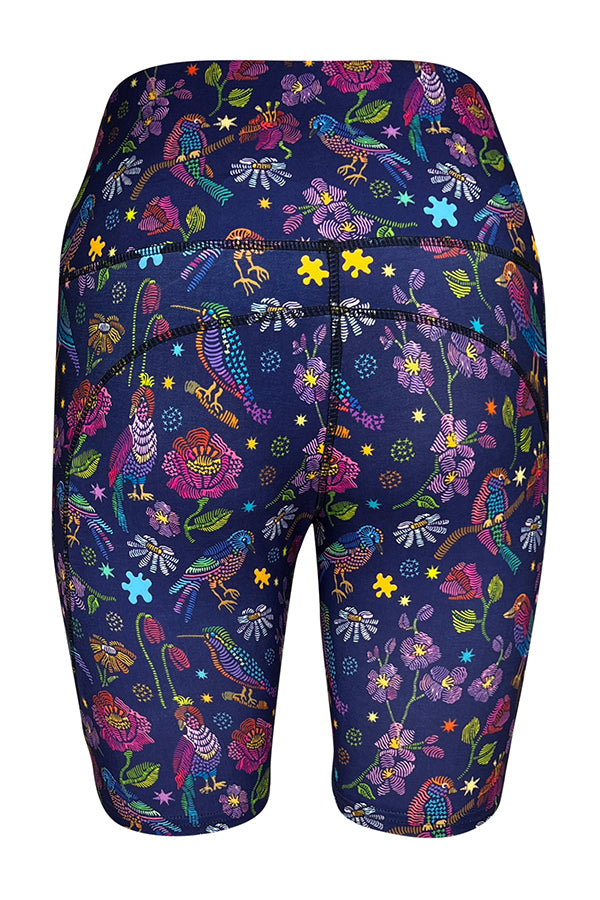 Botanical Birds Shorts + Pockets-Pocket Shorts