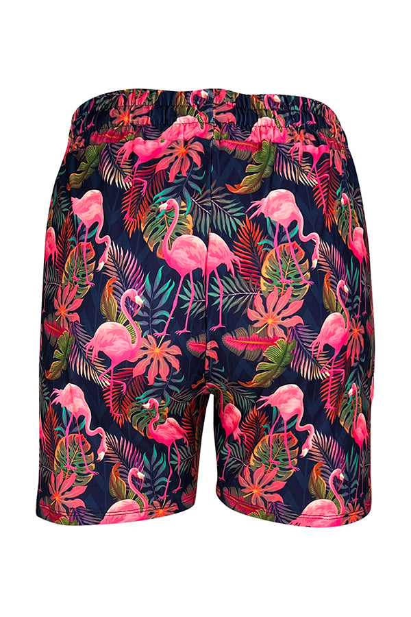 Tropical Flamingo Jogger Shorts-Jogger Shorts