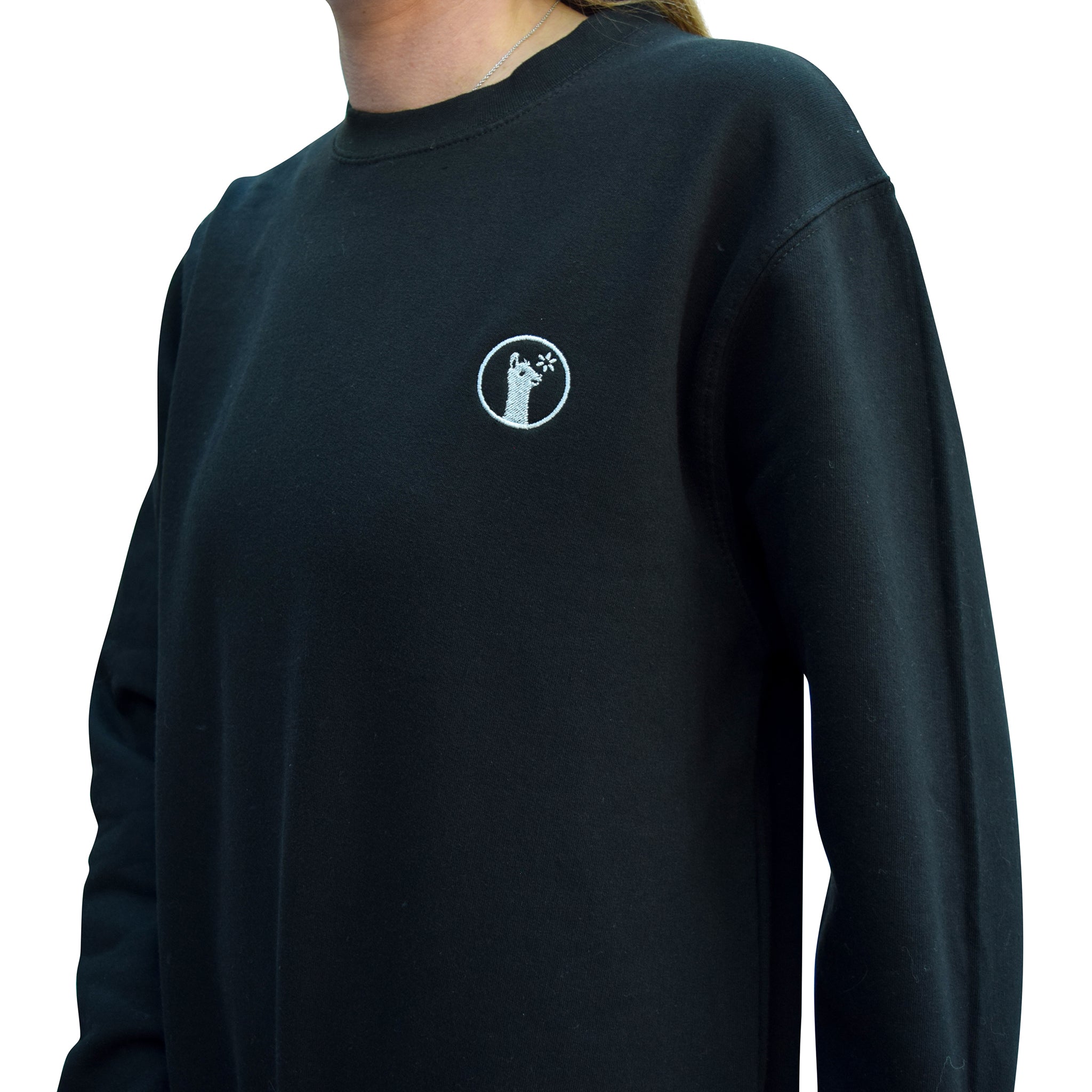 Black Llama Sweatshirt-Jumpers