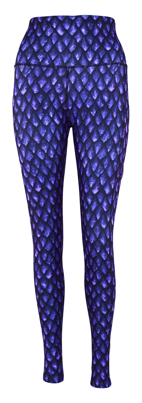 Purple Dragon Scales + Pockets-Adult Pocket Leggings