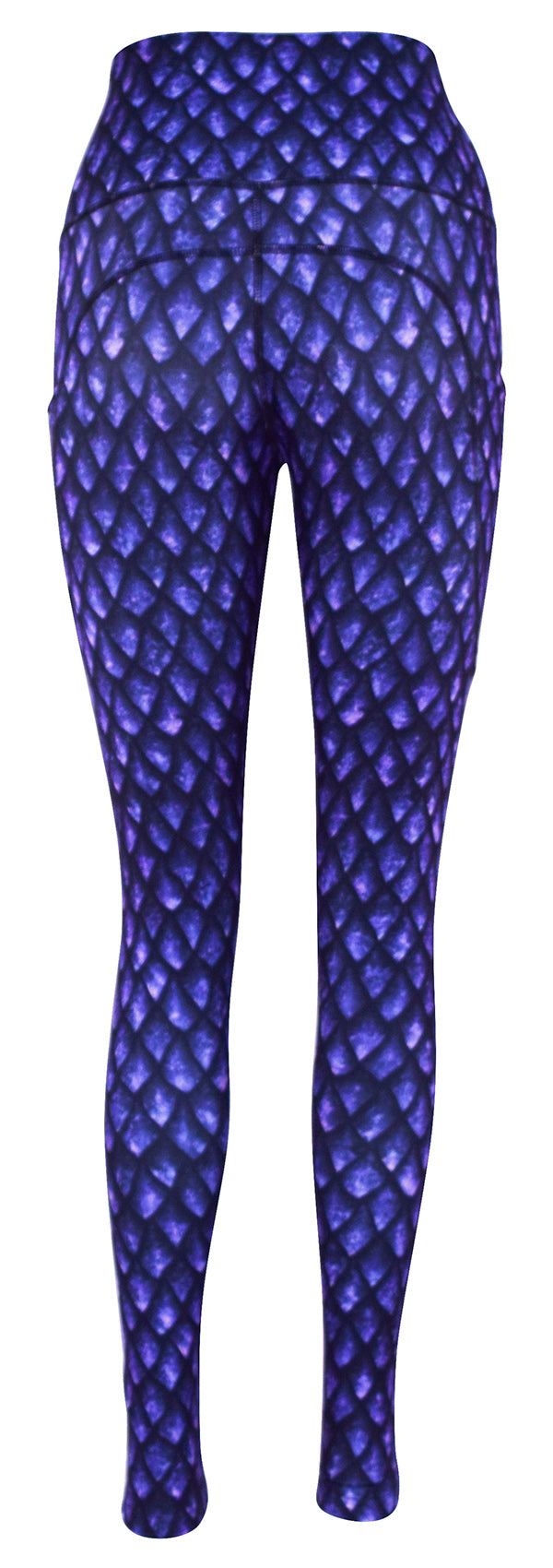 Purple Dragon Scales + Pockets-Adult Pocket Leggings