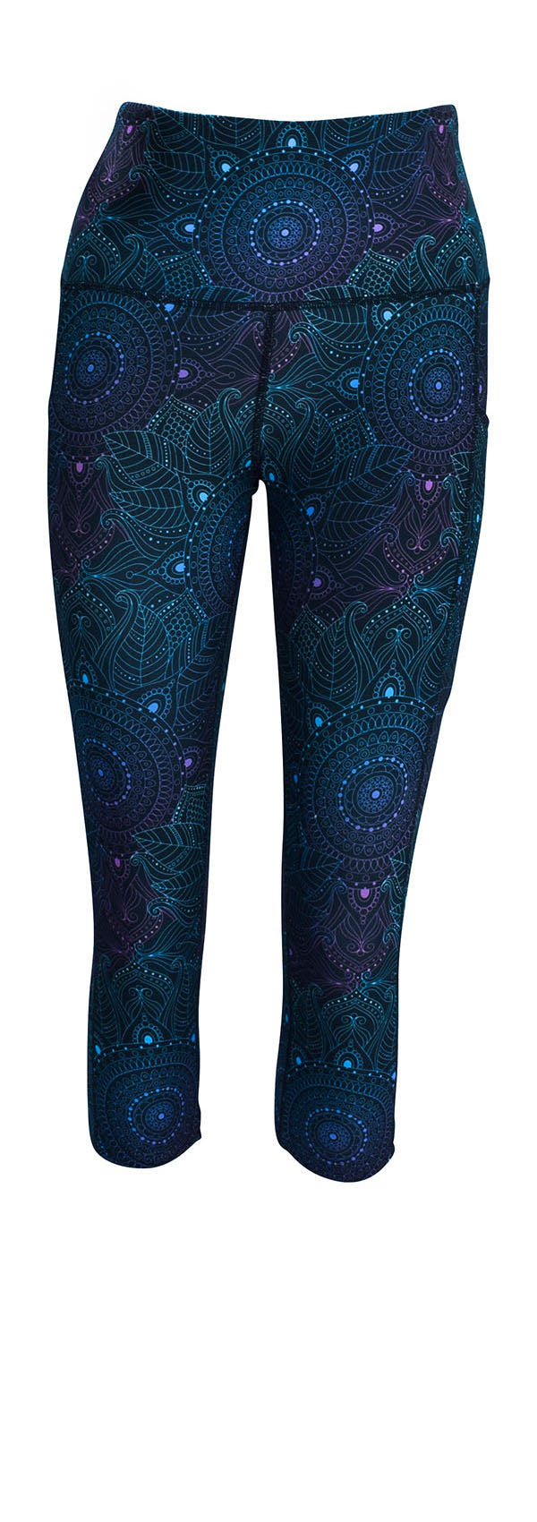 Midnight Mandala + Pockets-Adult Pocket Leggings