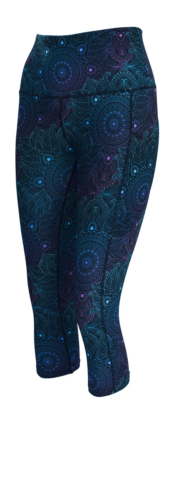 Midnight Mandala + Pockets-Adult Pocket Leggings
