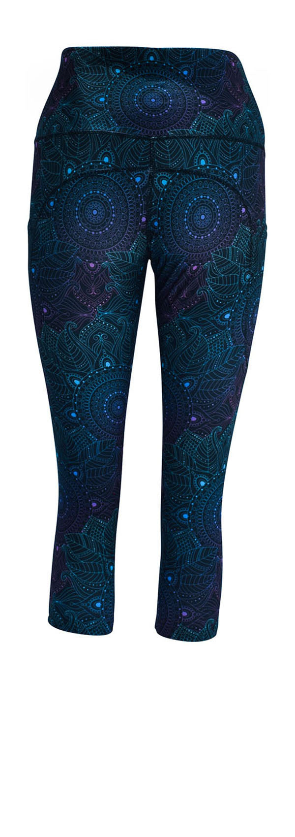 Midnight Mandala + Pockets-Adult Pocket Leggings