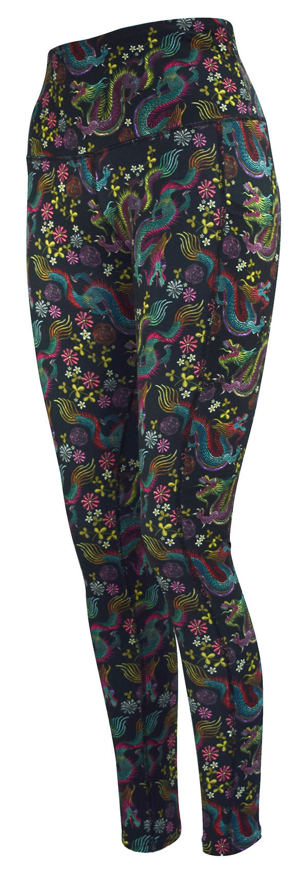 Dragon Fantasia + Pockets-Adult Pocket Leggings