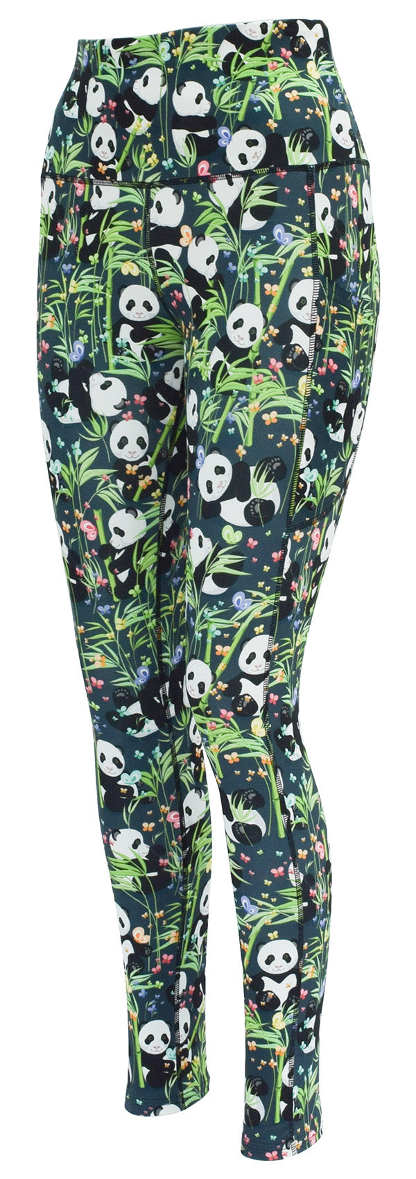 Panda On The Loose + Pockets-Adult Pocket Leggings