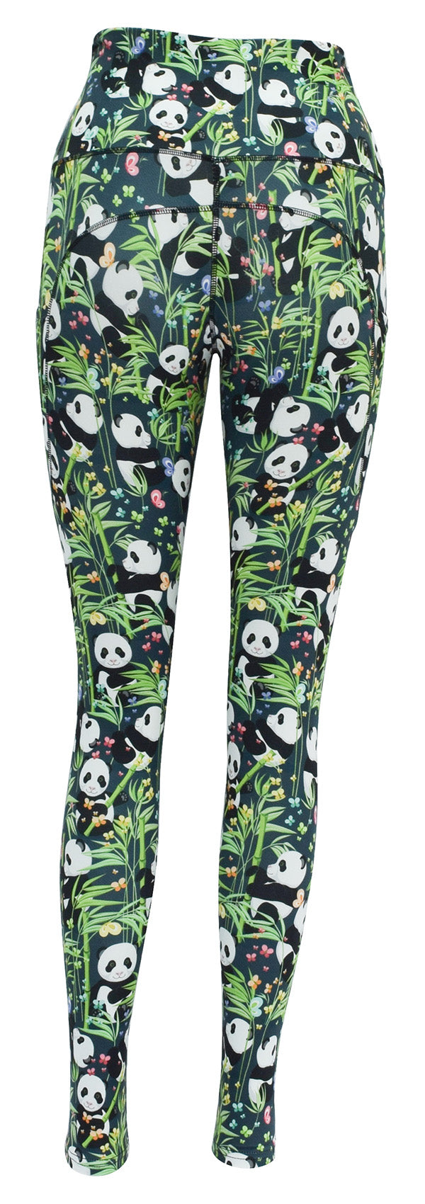 Panda On The Loose + Pockets-Adult Pocket Leggings