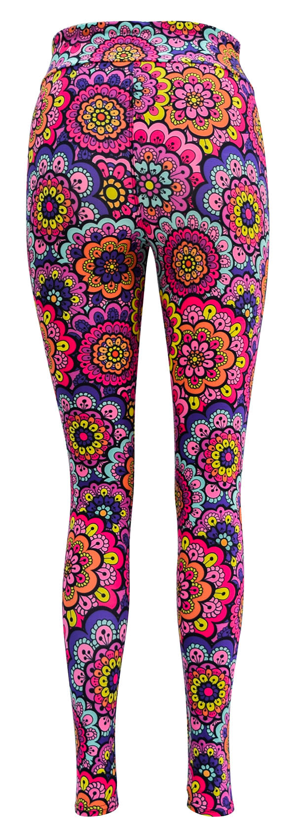 Retro Flowers-Adult Leggings