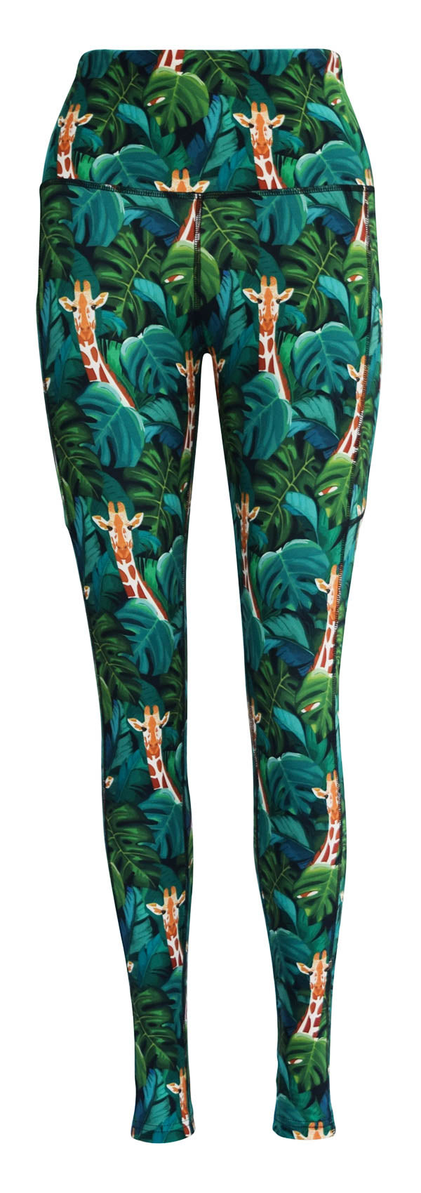 Jungle Giraffe + Pockets-Adult Pocket Leggings