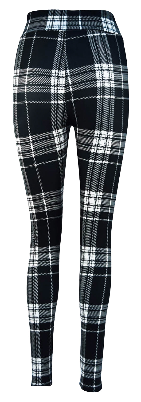 Monochrome Tartan-Adult Leggings