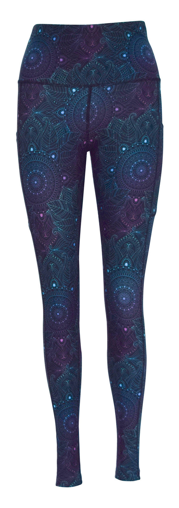 Midnight Mandala + Pockets-Adult Pocket Leggings