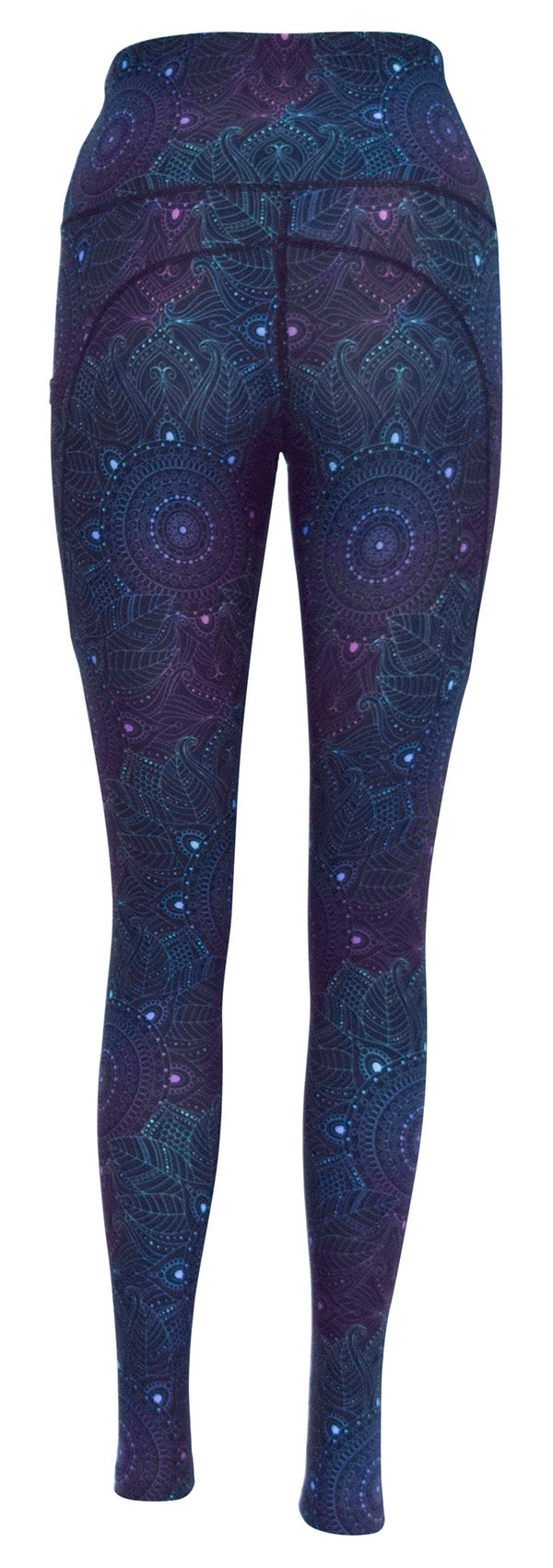 Midnight Mandala + Pockets-Adult Pocket Leggings