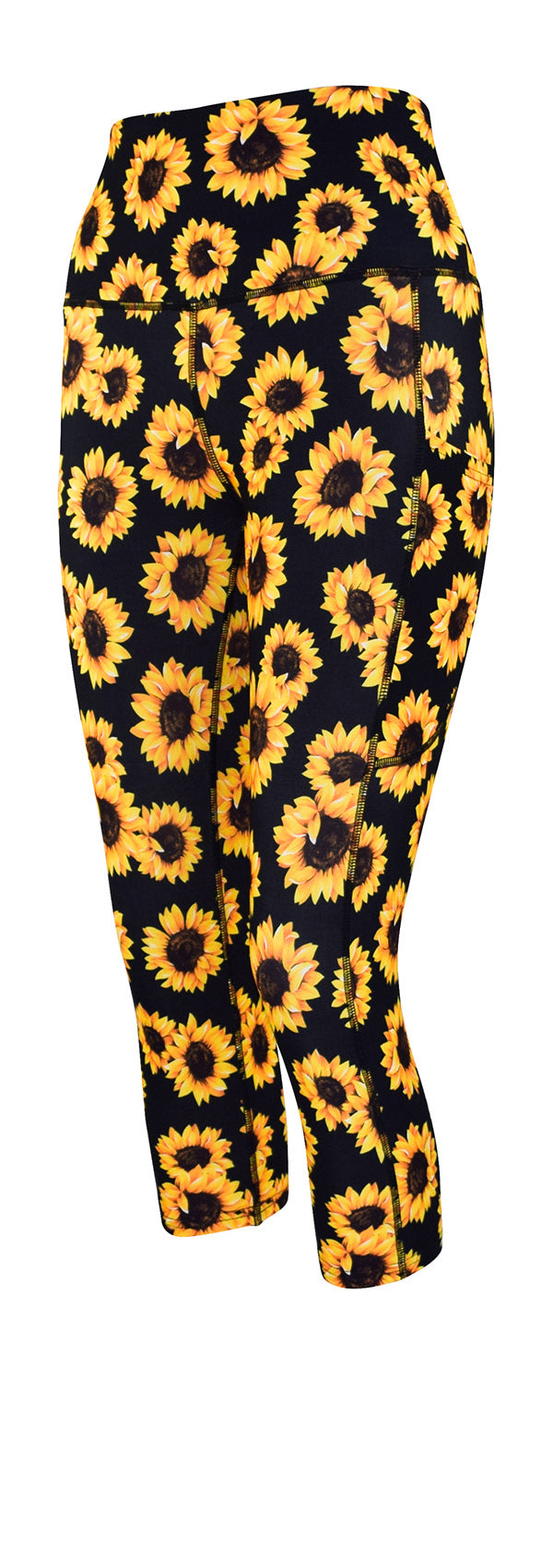 Sunflower Sunshine + Pockets-Adult Pocket Leggings