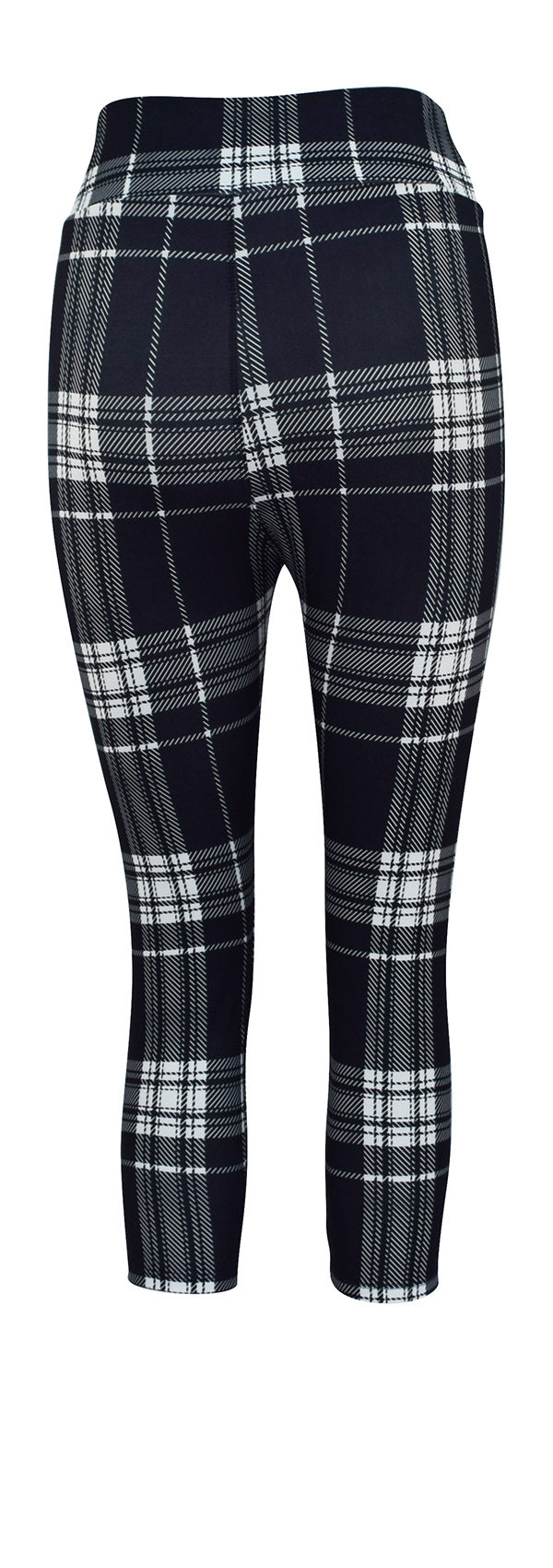 Monochrome Tartan-Adult Leggings