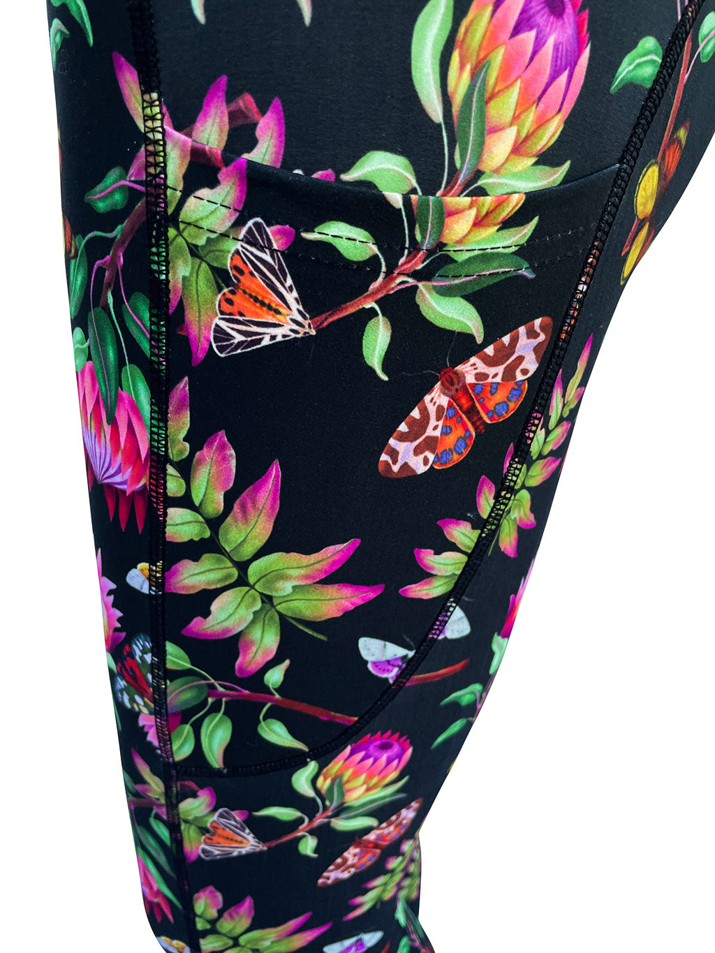Butterfly Exotica + Pockets-Adult Pocket Leggings