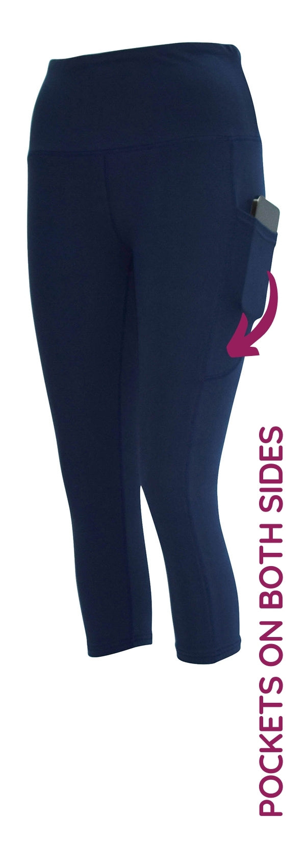Navy Magic + Pockets-Adult Pocket Leggings