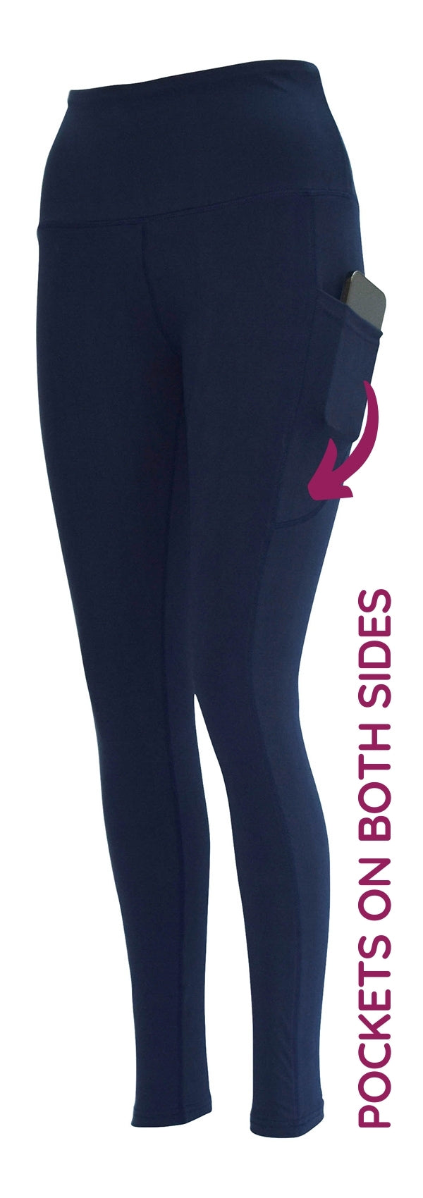 Navy Magic + Pockets-Adult Pocket Leggings