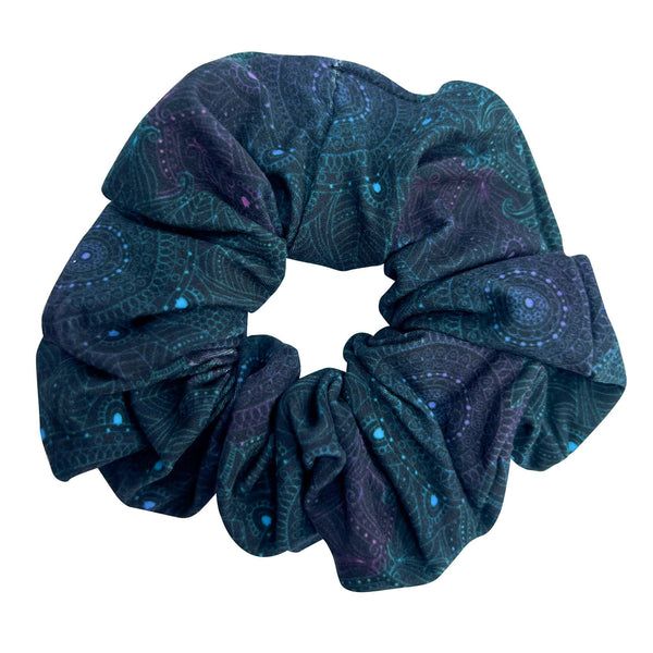 Midnight Mandala - Hair Scrunchie-Hair Scrunchies
