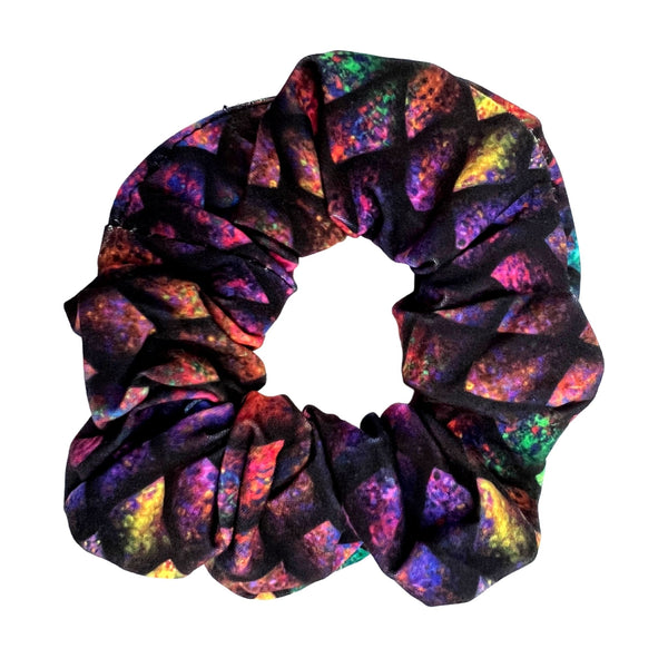 Rainbow Dragon Scales - Hair Scrunchie-Hair Scrunchies