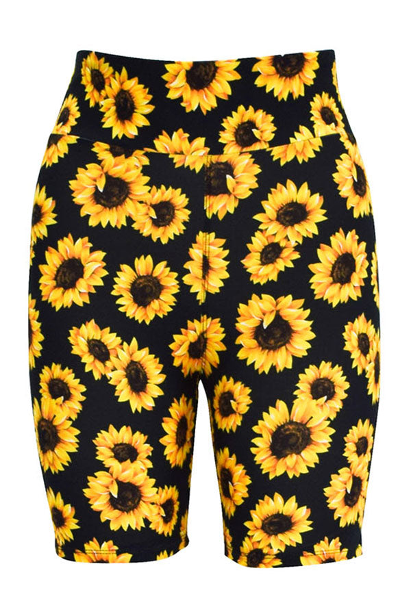 Sunflower Sunshine Shorts-Shorts