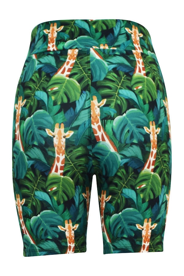 Jungle Giraffe Shorts-Shorts